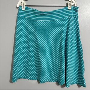 Columbia PFG Striped Omni-Wick Skirt Turquoise White size L